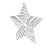 Annadue Five Pointed Star Metal Cutting Die, Carbon Steel Emboss Stencil