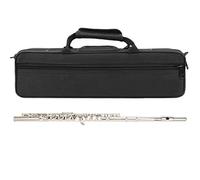 Annadue Flauta C de 16 Agujeros LADE, Llave Cerrada con Bolsa de Almacenamiento, Instrumento Musical de Resonancia de Tubo Aumentada, Flauta Plateada para Conciertos de Estudiantes (SILVER)