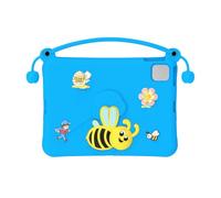 Annadue Funda con Diseño de Abeja, Funda para Tableta de Espuma EVA Que Absorbe los Golpes con Soporte Incorporado, Diseño Liviano con Techo Impermeable, Compatible con Múltiples (Blue)