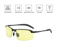 Annadue Gafas de Sol Piloto Fotocromáticas, Protección UV400, Alta Definición, Visión Nocturna, Marco de Metal Duradero (YELLOW)