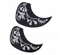 Annadue Golpeador de Guitarra Acústica con Forma de Lágrima, Placa Decorativa para Rascar, Accesorios de Protección de Guitarra, 2 uds. (Gloria de la mañana y pájaro)