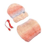 Annadue Gorro con Calefacción, Bufanda con Calefacción por USB, Conjunto de Gorro a Prueba de Viento, Calentador de Cuello de Punto de Invierno Unisex, con para esquí para Actividades Al Aire Montar