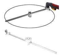 Annadue Guía de Rodillo de Brújula de Antorcha con Regla de Escala para Cortador de, Herramienta de Corte Circular de Acero Inoxidable de 50 Cm, Base Magnética Apta para Suministros de Equipos de