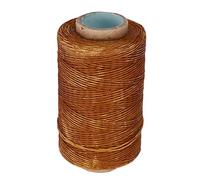Annadue Hilo Encerado 150D, Cordón de Costura Plano Hecho a Mano de 820.2 Pies, Accesorios de Costura para Reparación de Artesanía de Cuero DIY (cafe chino)