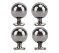 Annadue Juego de 50 Remaches Redondos de 8mm, Remaches de Bolas de Hierro para Ropa Artesanal, Accesorios de Cuero, Sujetadores de Tornillos Decorativos Sólidos y Duraderos (GRAY)