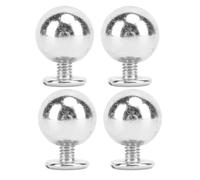 Annadue Juego de 50 Remaches Redondos de 8mm, Remaches de Bolas de Hierro para Ropa Artesanal, Accesorios de Cuero, Sujetadores de Tornillos Decorativos Sólidos y Duraderos (SILVER)