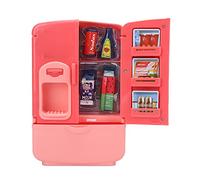 Annadue Juego de Juguetes de Cocina Inteligentes de Simulación, Juguete de Refrigerador de Doble Puerta, Mini Juguete de Refrigerador con Luz de Sonido, de Casa de Juegos para Niños, de Chef Pequeño