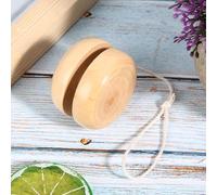 Annadue Juego de YoYo de Madera Natural de 3 Piezas, Juguetes para Bebés Hechos a Mano, Mini YoYos Redondos Ecológicos para Manualidades Infantiles, Entrenamiento de Coordinación Mano-Ojo, 1,9
