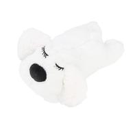 Annadue Juguetes, Peluche Interactivo, Comodidad para Mascotas con Latidos Cardíacos Simulados para Calmar la Ansiedad, Ayuda Conductual para Dormir para Perros Cachorros (White)