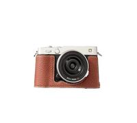 Annadue Kit de Estuche de Cuero X-E5, Estuche Vintage de Medio Cuerpo con Correa para el Hombro, con Compartimiento de Apertura de Batería y Diseño de Agarre Manual (Brown)