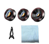 Annadue Kit de Lentes de Cámara para Teléfono Inteligente 3 en 1, Ojo de de 235°, Gran Angular de 120°, Lente con Clip Macro 25X para Fotografía con Cámara de Teléfono