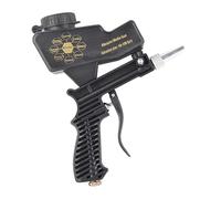 Annadue Kit de Pistola de Chorro de de Aire, Tanque de 600cc, 18oz, 70, 150 PSI, Herramienta de Pulverización de Chorro de para Pintura, Eliminación de Suciedad, Grabado de Vidrio (BLACK)