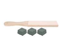 Annadue Kit de Pulido de Pulido de 2 Caras de Cuero de Paleta, Correa de Cuero de Doble Cara con Compuestos, Herramienta de Afilado de Cuchillos para Principiantes y Profesionales, Accesorios para