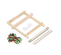 Annadue Kit de Telar para Niños para Principiantes, Telar de Madera de Pino Duradero, Fácil Operación, Coordinación Mano-ojo, Kit de Manualidades Creativas para Niños de 6 a 12 Años, Juguete Educativo