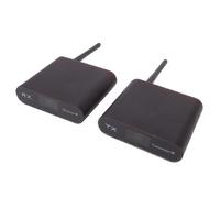 Annadue Kit Transmisor y Receptor AV Inalámbrico 2.4GHz, 8 Canales, Alcance 396 Metros con Tecnología sin Interferencias para DVD DVR IPTV Cámara de Seguridad (Enchufe de la UE)