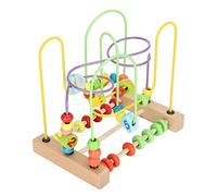 Annadue Laberinto de Cuentas de Madera para Niños Pequeños, Juguete Educativo de Montaña Rusa con ábaco Deslizante de Frutas, Juguetes Sensoriales para Aprender Matemáticas, Habilidades Motoras Finas,