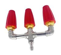 Annadue Lavadora a Presión de Triple Boquilla, Boquilla Giratoria 360° 360° PSI, con Conector Rápido de 1/4 Pulgadas, Orificio de 2,5 Pulgadas, de Acero Inoxidable 304 para Limpieza de Cubierta de