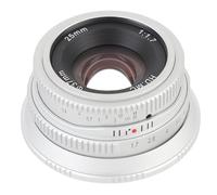 Annadue Lente de Cámara de 25 Mm F1.7 APS-C Manual de Apertura Grande Lente de Cámara Fija para FX Mount Camera X-T30 X-T100 X-T4 X-T5 XT-200 X-A1 X-A2 X-A3 X-A5 X-A7 X-A10 X-A20 X-M1, (Silver)