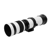 Annadue Lente de Teleobjetivo de 420 a 800 Mm para Montaje en RF, Enfoque Manual F8.3 Lente Súper Zoom para Vida Silvestre y Fotografía de Luna (White)
