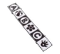 Annadue Libro Suave de Alto Contraste en Blanco y Negro, Juguete Portátil de Libro de Tela para bebé, Arrugado Educativo Temprano para Recién Nacido, Libros Suaves para bebé con Mordedor para Regalo