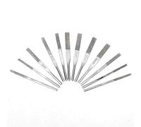 Annadue Lima de Diamante, 12 Piezas de Máquina Cónica de Vástago de 3 Mm Limas de Diamante para Rectificado Alternativo, Lima de Metal, para Metalurgia, Herramienta de Joyería Abrasiva de Precisión