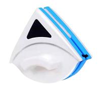 Annadue Limpiador de Ventanas Magnético, Herramienta de Cepillo de Lavado de Limpiaparabrisas de Vidrio de una Cara, Forma de Triángulo Azul, Espesor de Vidrio de 3 a 8 Mm, para Limpieza de Ventanas