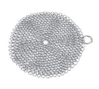Annadue Limpiador Raspador a Prueba de óxido para Fregar Cota de Malla de Acero Inoxidable para Sartenes de Hierro Fundido, Ollas, Utensilios de Cocina y Limpieza de Cocina