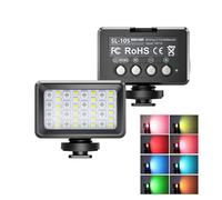 Annadue Luz de Video LED a Prueba de Agua, Temperatura de Color Ajustable de 2500k a 9000k con Batería Incorporada de 2000 MAh, para Fotografías Submarinas de Buceo de Buceo. (RGB)