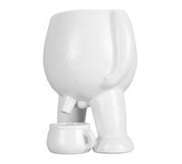 Annadue Maceta de Cerámica para Flores, Simulación de Hombrecito, Decoración de Orina, Macetero Suculento para Escritorio de Oficina (White)