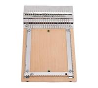 Annadue Máquina de Tejer Ropa Marco de Tejer Portátil para Proyectos de Bricolaje Restauración de Telas sin Esfuerzo Acero Inoxidable Madera Ideal para Todos los Niveles