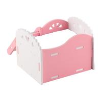 Annadue Mascota Hámster Animal Pequeño Castillo Casa para Dormir Ejercicio Azul con Accesorios, Escondite de Conejillo de Indias para Jaula, Túnel Pequeño (Pink)