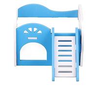 Annadue Mascota Hámster Animal Pequeño Castillo Casa para Dormir Ejercicio Azul con Accesorios, Escondite de Conejillo de Indias para Jaula, Túnel Pequeño (Blue)