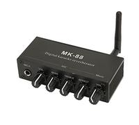 Annadue Mezclador de Karaoke de 6,5 Mm, Reverberador Digital Portátil con Entrada de Micrófono Dual con 5 Diales Ajustables, para DJ Music Stage KTV Home Party TV System