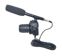 Annadue Micrófono de Condensador para Cámara SLR, Entrevista de Grabación Profesional, Micrófono con Cable, Micrófono para Entrevista de Reportero de Noticias de TV DV.