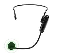 Annadue Micrófono Inalámbrico UHF, Micrófono Inalámbrico con Diadema de Transmisión con Emisor Recargable y Receptor de 3.5 mm para Amplificador de Voz, Altavoz de Escenario, Enseñanza, etc.