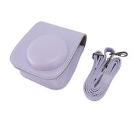 Annadue Mini 12 PU Cuero Cámara Funda Set (PURPLE) | Cuero PU de primera calidad, cierre magnético, correa para el hombro, álbum de 64 fotos, pegatinas DIY, filtros de color