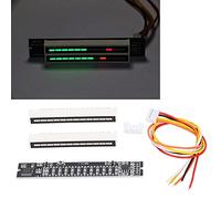 Annadue Mini Dual 12 Niveles Música Estéreo Indicador de Nivel de Espectro de Audio Tablero Amplificador de Medidor VU, Analizador de Espectro de Audio en Tiempo Real con 8 Efectos de Pantalla