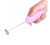 Annadue Mini Espumador De Leche, Batidor Eléctrico Mezclador Agitador, Bebida Café Espumador Batidor De Huevos Negro Para Latte Cappuccino (PINK)