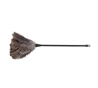 Annadue Mini Plumero de Plumas de Avestruz Lavable Hecho a Mano para Libros, Teclado, Oficina, Herramienta de Limpieza del Hogar, de Plástico Seguro No Tóxico con Orificio para Colgar, Plumero