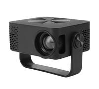 Annadue Mini Proyector con Stand, Proyector Portátil de 1080p con 360 Grados Ajustables, 150ansi Auto Keystone Corrección, de Películas LED Al Aire Libre (Enchufe de EE. UU.)