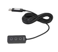 Annadue Mini Teclado de 3 Teclas, Teclado de Programación Macro USB Personalizable, Copiar y Pegar Teclas de Acceso Directo para Victorias, OS X, para Android, para Linux para los (Black)