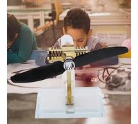 Annadue Modelo de Motor Stirling de Aire Caliente, Hélice de Avión, Experimento Científico, Juguete de Enseñanza de Física para Niños, Velocidad Máxima de 3700rpm