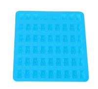 Annadue Moldeo de Gomitas con Forma de Oso, Molde para Hornear de Silicona de 53 Cavidades con Gotero para Chocolate, Galletas, Cubitos de Hielo, Antiadherente y de Fácil Liberación (BLUE)