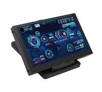 Annadue Monitor de Temperatura de Computadora de 5 Pulgadas, Pantalla de Temperatura de PC con Tema DIY, Mini Pantalla Secundaria PC CPU RAM HDD Monitor de Datos, Panel de Sensor de