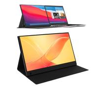 Annadue Monitor Portátil de 14 Pulgadas 1080P, Extensor de Pantalla para Ordenador Portátil, Monitor de Juegos HDMI Dual USB C Ultradelgado y Ligero con Altavoces