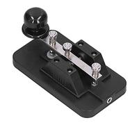 Annadue Morse Code Key Telegraph Tapper Manual Trainer con Zumbador, Herramienta de Práctica CW para Principiantes, ABS Negro + Hierro