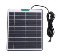 Annadue Panel de Carga Solar para Timbre de Vídeo, Cargador de Silicio Monocristalino Portátil de 5W, Conexión Práctica para Seguridad del Hogar (BLACK)