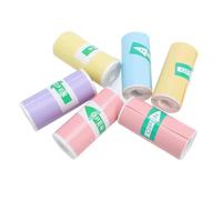 Annadue Papel de Impresión Térmica Multicolor, 6 Rollos de 57 X 25 Mm, Papel Térmico Autoadhesivo sin Tinta para Etiquetas Adhesivas de Notas Fotográficas, Impresión Suave, Mini Rollo de Térmico