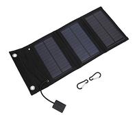 Annadue Paquete Plegable de Panel Solar Portátil de 15 W, Cargador Solar para Senderismo, Camping, Turismo, Silicio Monocristalino de Alta Eficiencia, Indicador LED, Salida USB 5 V para Portátiles,