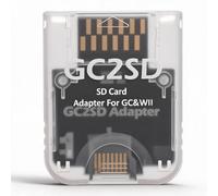 Annadue para Micro Storage Card Adapter, GC2SD Card Adapter Lector de Tarjetas para Consolas , Plug and Play.(Transparente)
